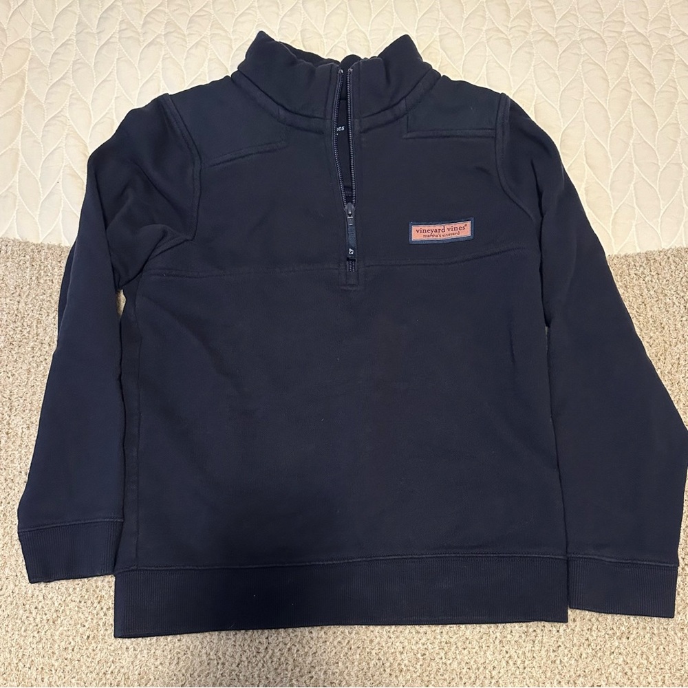 Vineyard Vines Quarter Zip Pullover Navy Boys Small